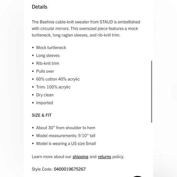 Staud Beehive Mirrored Sweater - Picture 6 of 7